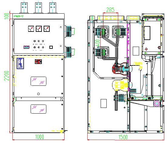 KYN28開關柜內(nèi)部結(jié)構(gòu)圖